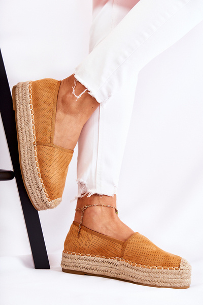 Espadrilles Femme Sur Plateforme Camel Marise