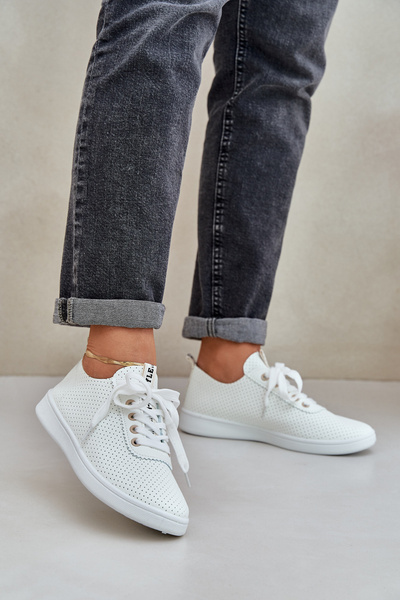 Baskets Aérée À Lacets Pour Femmes Beige Clair Carinel