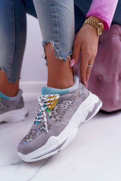 Chaussures Sportives Femme Semelle Haute Gris Cabana