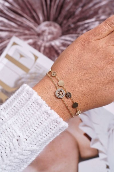 Brățară de celebritate a femeilor Brățară auriu a vieții