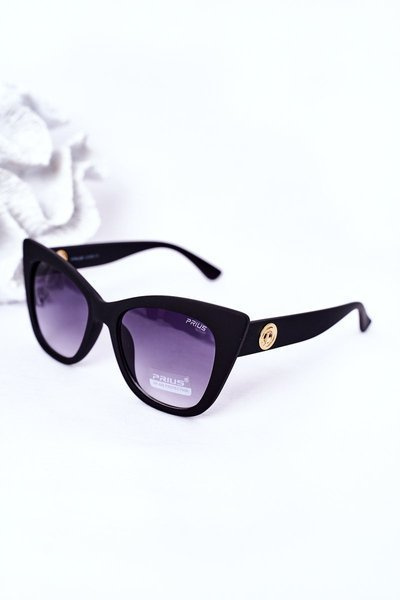 Lunettes de soleil œil de chat mates pour femmes, noir ombré