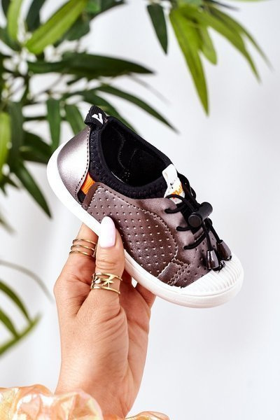 Vaikų Slip-On Sneakers Sidabrinė žaidimų aikštelė
