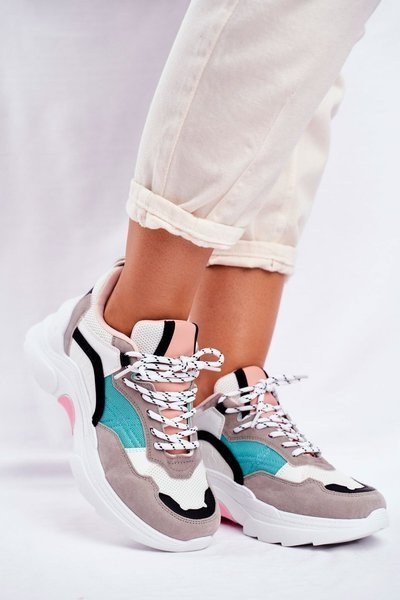 Chaussures de sport pour femmes, baskets blanc vert Mindanao