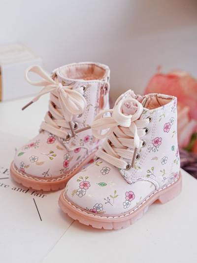 Bottines Isolées Zippées Enfant Rose Dolida