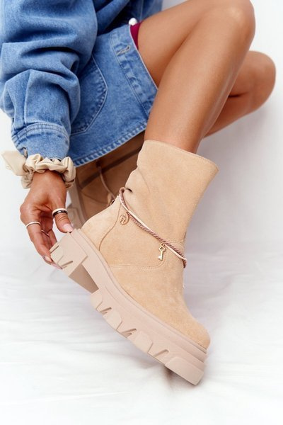 Moteriški zomšiniai batai Lewski Shoes 3006-0 Sand