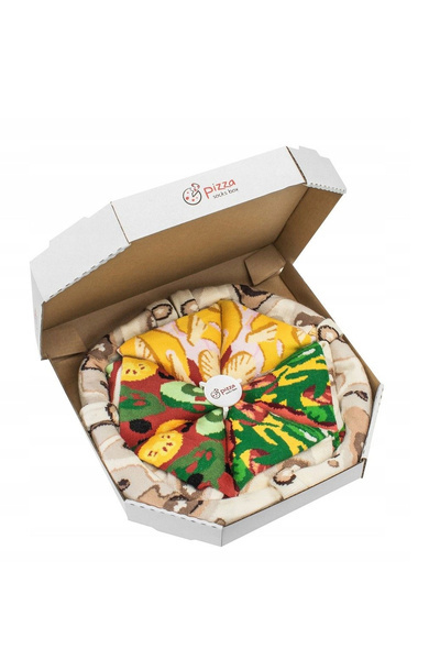 Rainbow Socks Pizza 4 Pairs Hawaiian Italian Vegetarian