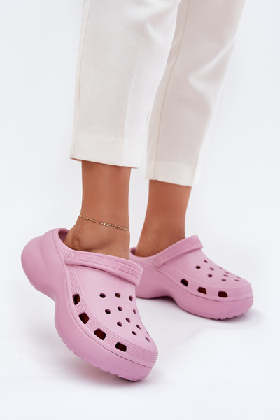 Damen Schaum Sandalen Auf Massiver Sohle Big Star RR274A120 Rosa