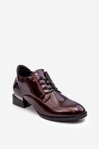 Moteriškas lakuotas suvarstomas Oxfords Burgundy Banosa