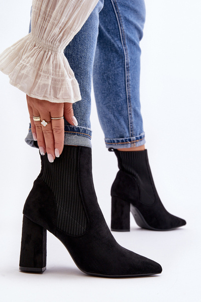 Damen Stiefeletten mit Absatz Schwarz Tapara