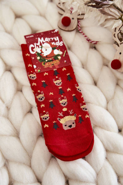 Chaussettes de Noël pour enfants Rennes Cosas Rouge-Vert