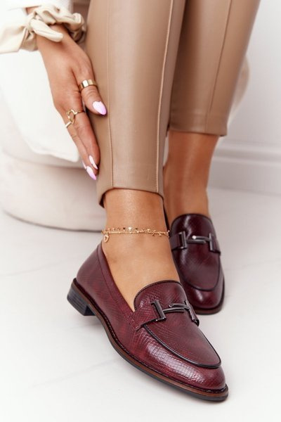 Sergio Leone PB253 Kastanienbraune Mokassins für Damen