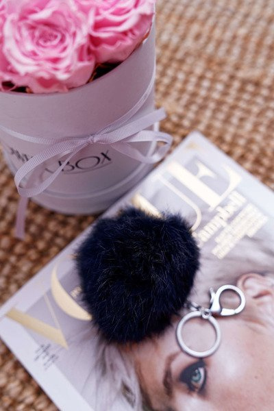 Didelis raktų pakabukas tamsiai mėlynas rankinės pakabukas