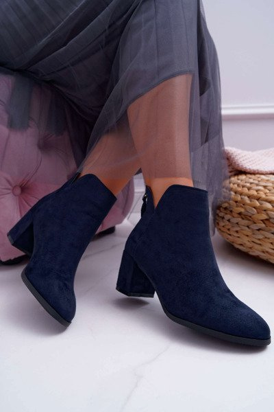 Damen Stiletto Stiefel Wildleder Mimosa Blau