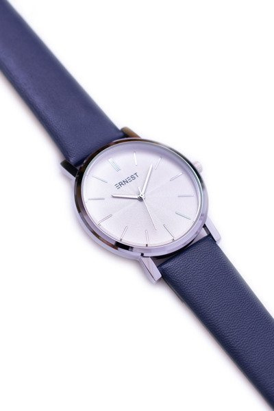 Women's Navy Blue Ernest Vega Watch Silver Envelope