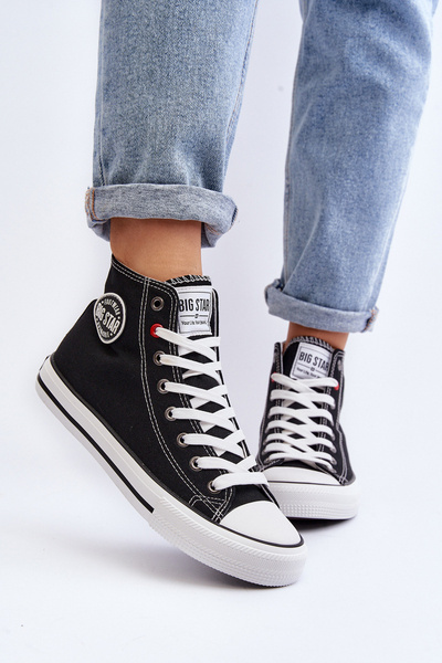 Baskets montantes classiques pour femmes Big Star T274027 noir