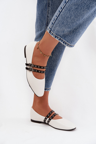 Damenturnschuhe Mit Riemen Weiß Deliora