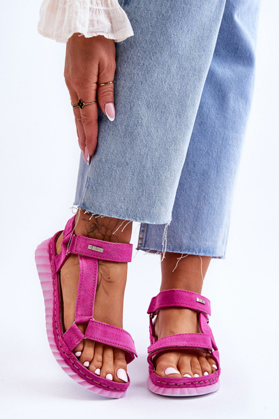Big Star Suede Velcro sandalai LL276012 Rožiniai