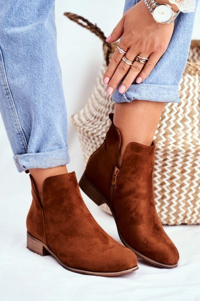 Bottes Femme Talons Plats Printemps Camel Viva