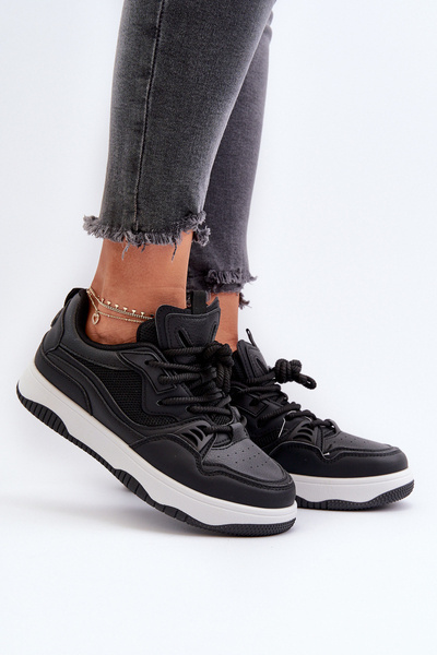 Damen Plateau-Sneaker Schwarz Etnaria