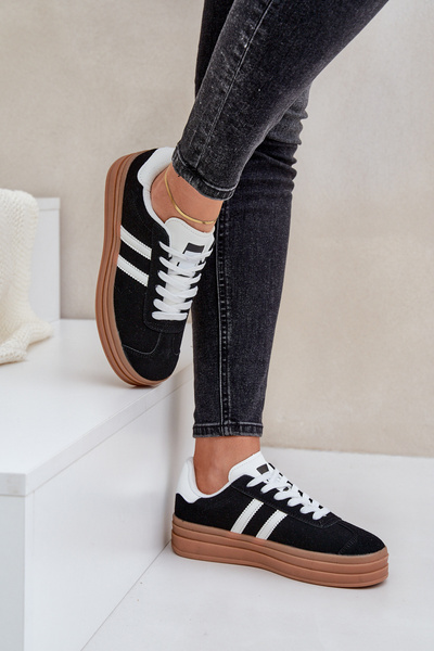 Baskets Femme Sur Plateforme Noires Egelia