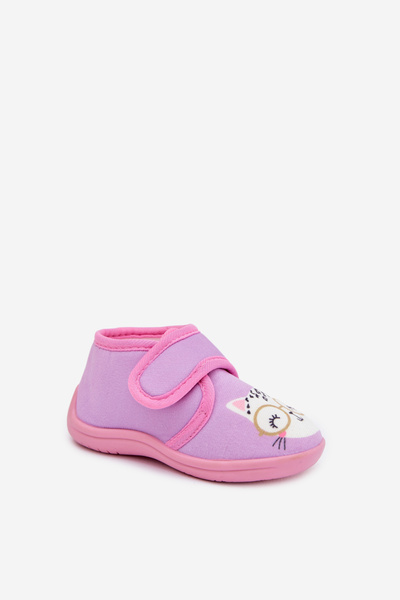Chaussons pour enfants à velcro violet Katline