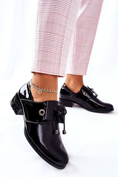 Pantofi lăcuiți sergio leone pb260 negru