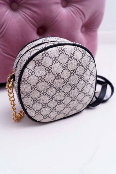 Handbag Chest Round Beige and Black