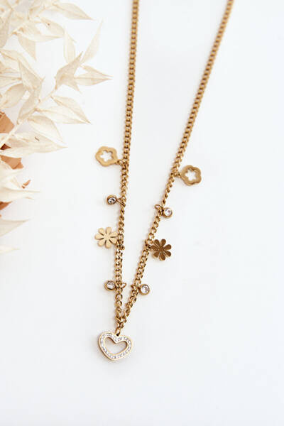 Zarte Kette mit Herzen gold
