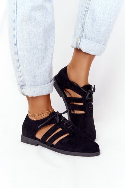 Women's Cutout Heels Schwarz Lu Boo