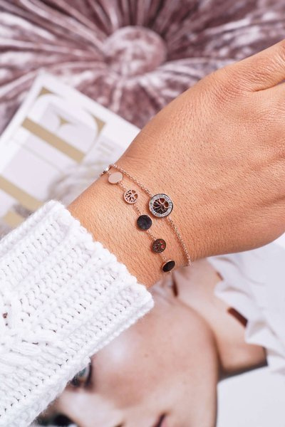 Női hírességek karkötő Rose Gold életfa