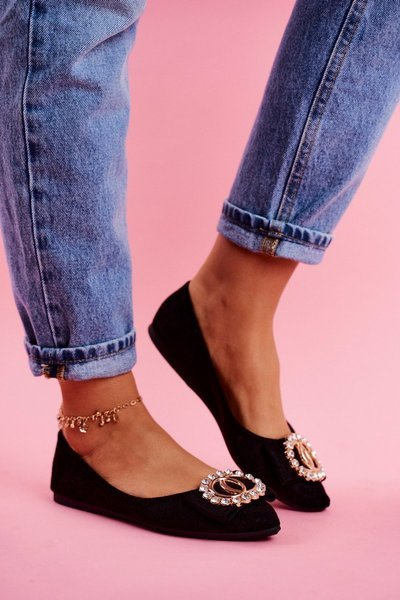 Balerina pentru femei Eco-Suede Black Montreal