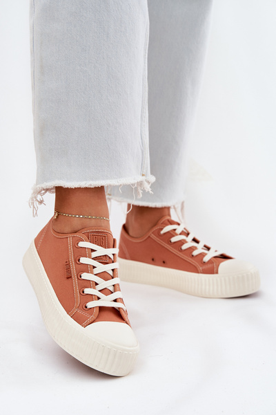 Women’s fabric sneakers on platform Big Star RR274778 Orange