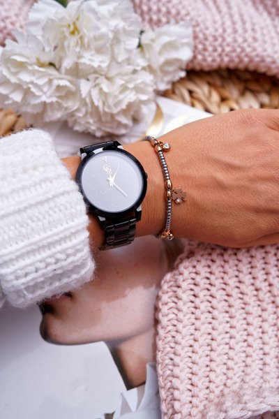 Bracelet Chaîne Femme Trèfle Or Rose Trèfle