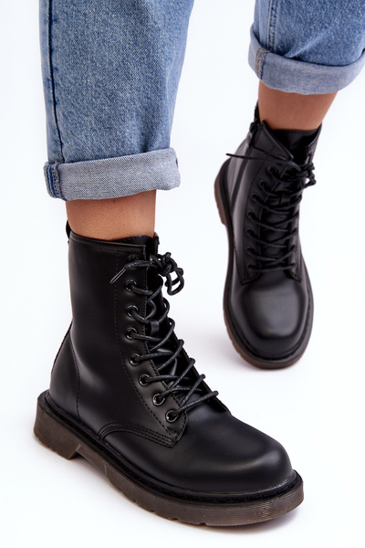 Bottines Trappeur pour Femme avec Fermeture Éclair Noir Mibrasa