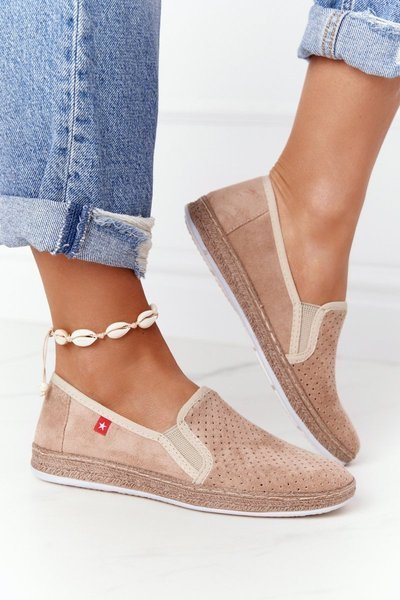 Áttört Espadrilles Talp Big Star FF27603 Bézs