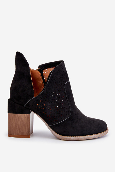 Black Layne Cut Out Suede Boots