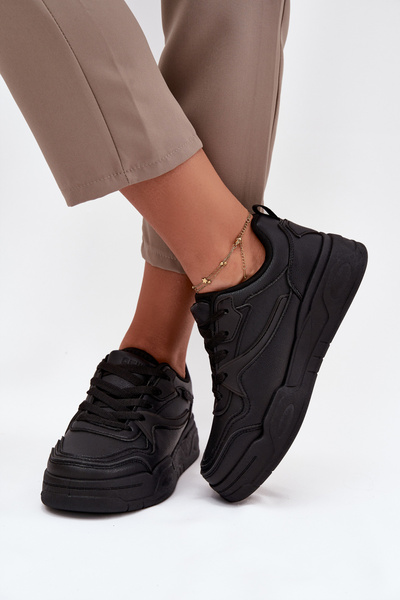 Damen Sneakers auf Plattform Big Star SS274589 HI-POLY SYSTEM Schwarz