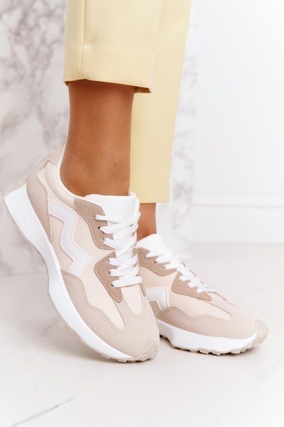 Damen Sportschuhe Sneakers Beige Move On