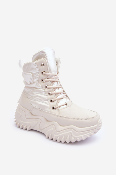 Cizme izolate pe platformă masivă Light Beige Lanleh