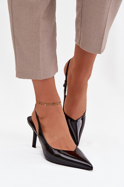 Patent Leather Pumps on Heel Black Phelia