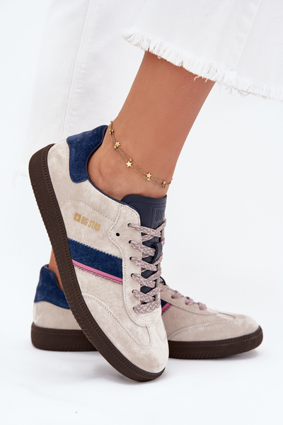 Női Alacsony Velúr Sneakers Big Star SS274679 HI-POLY SYSTEM Szürke