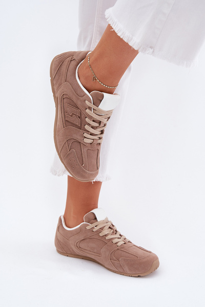 Pantofi Sport Femei Din Suede Ecológico Bej Închis Dorella