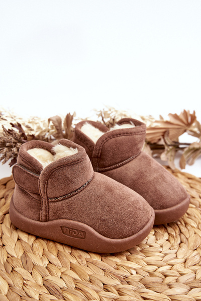 Bottes de neige isolées pour enfants avec doublure en fourrure marron Benigna
