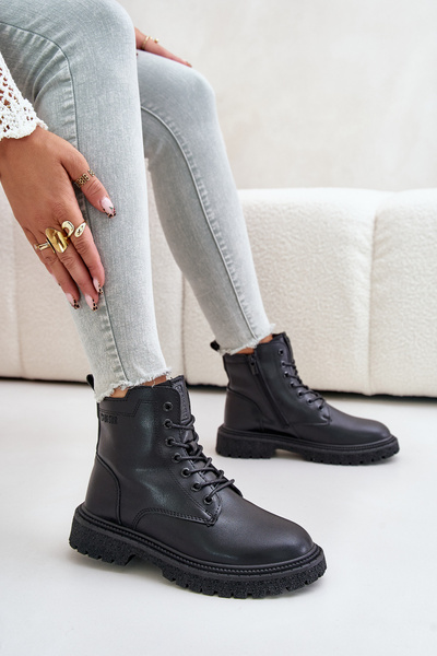 Wärmende Stiefel Worker Damen OO274A126 Schwarz