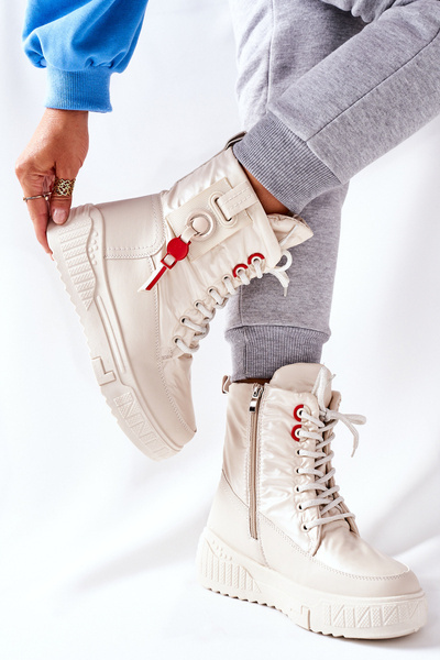 Moteriški sniego batai smėlio spalvos Cascia