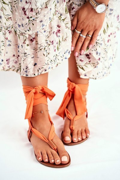 Sandalele pentru femei Flip-flops Orange Derryl