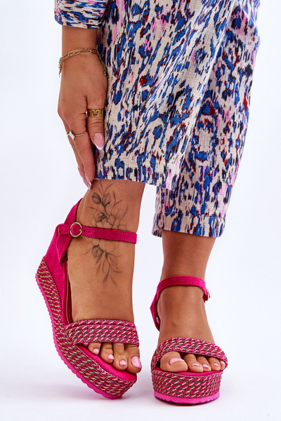 Classic Women's Wedge Sandals Fuchsia Malmo