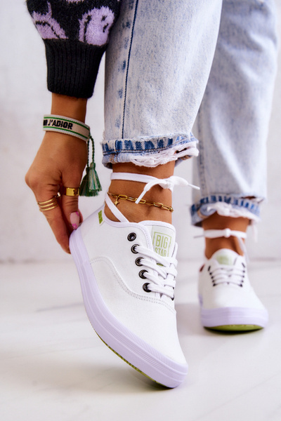 Adidaje pentru femei ușoare Big Star JJ274260 White