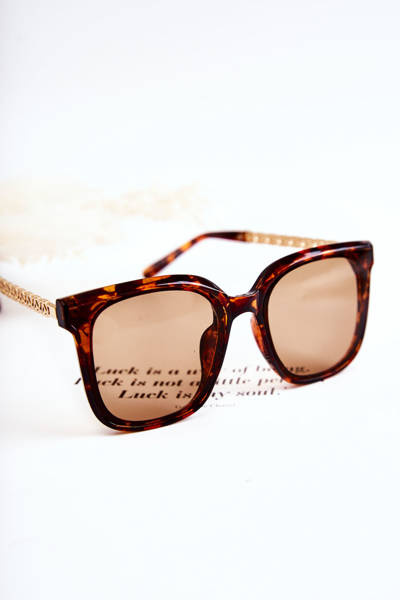 Lunettes de soleil marbrées pour femmes V130035 marron