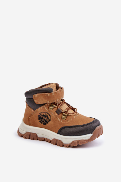 Wärmende Kinder Winter Trekkingstiefel mit Reißverschluss Camel Temisha